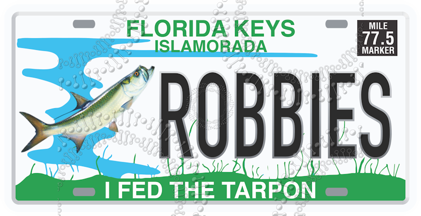 Florida Keys - Robbies License Plate Decal