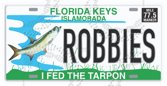 Florida Keys - Robbies License Plate Decal