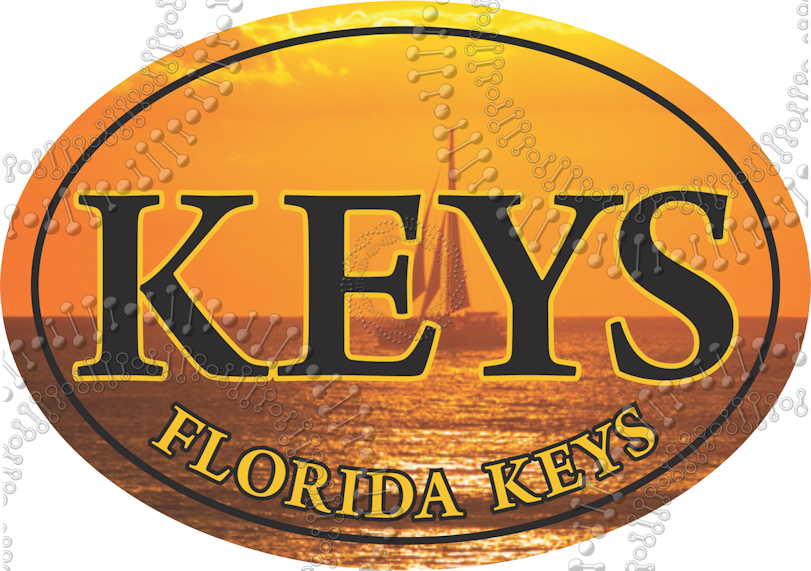 Florida Keys - Sunset Sailboat Decal