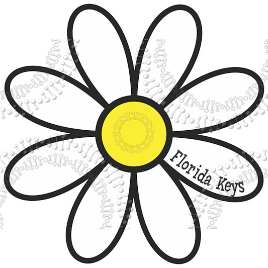 Florida Keys - White Daisy Decal