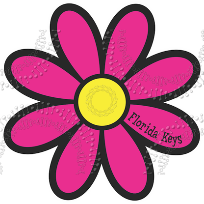 Florida Keys, Pink Daisy Decal