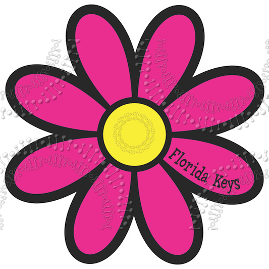 Florida Keys, Pink Daisy Decal