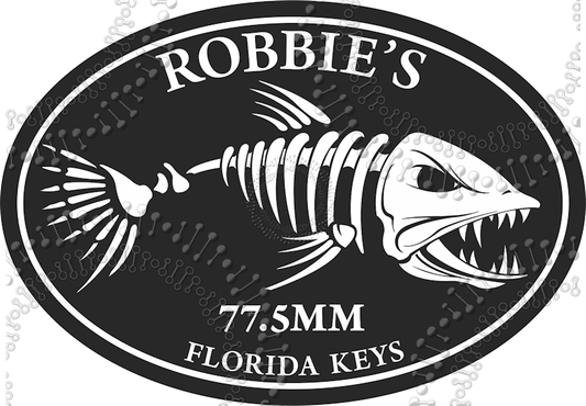 Florida Keys, Robbies Black Fishbonz Decal
