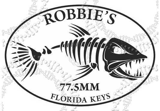 Florida Keys, Robbies White Fishbonz Decal