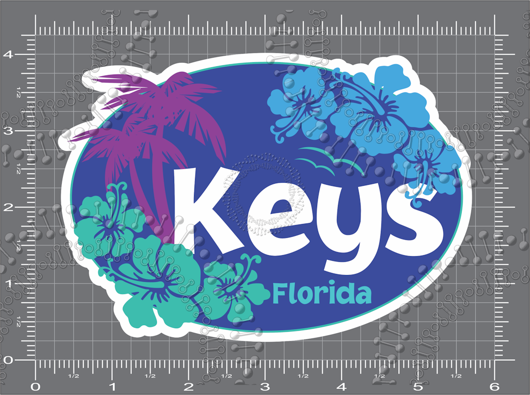 Florida Keys - Aloha Blue Keys Decal