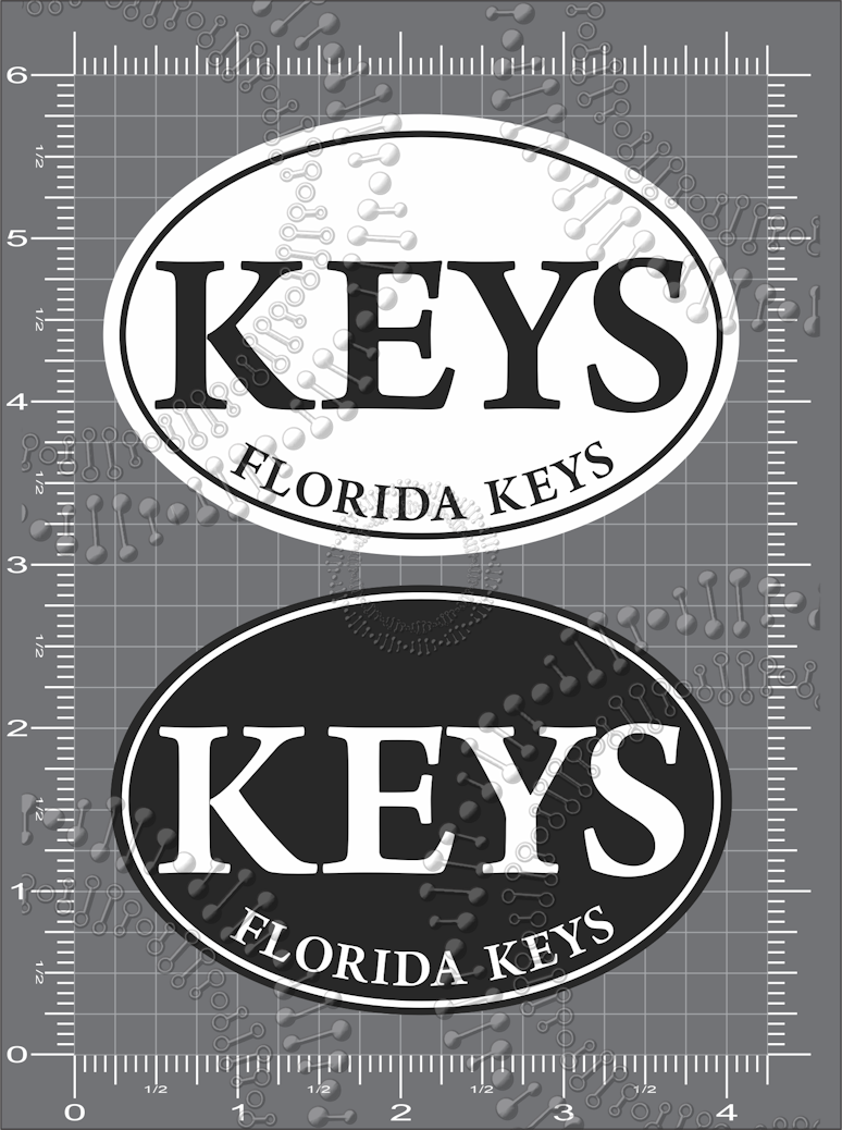 Florida Keys - Black and White Keys Decal