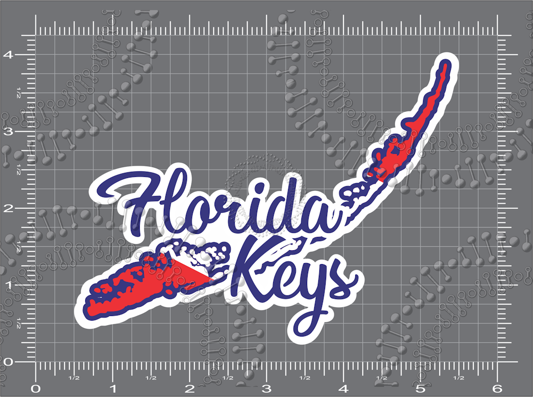 Florida Keys - Dive Island Shape Decal
