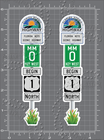 Florida Keys - Double Road Sign Decal