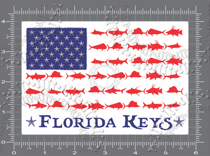 Florida Keys - Fish Flag Decal