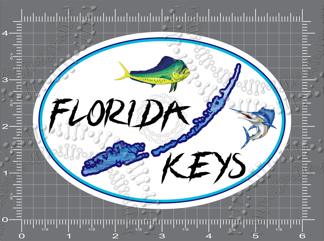 Florida Keys - Game Fish Collage Decal