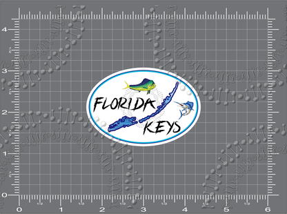 Florida Keys - Game Fish Collage Decal