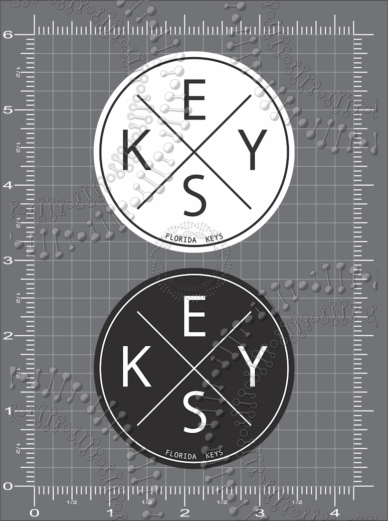 Florida Keys - KEYS X Black and White Decal