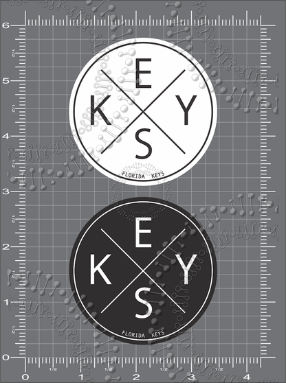 Florida Keys - KEYS X Black and White Decal