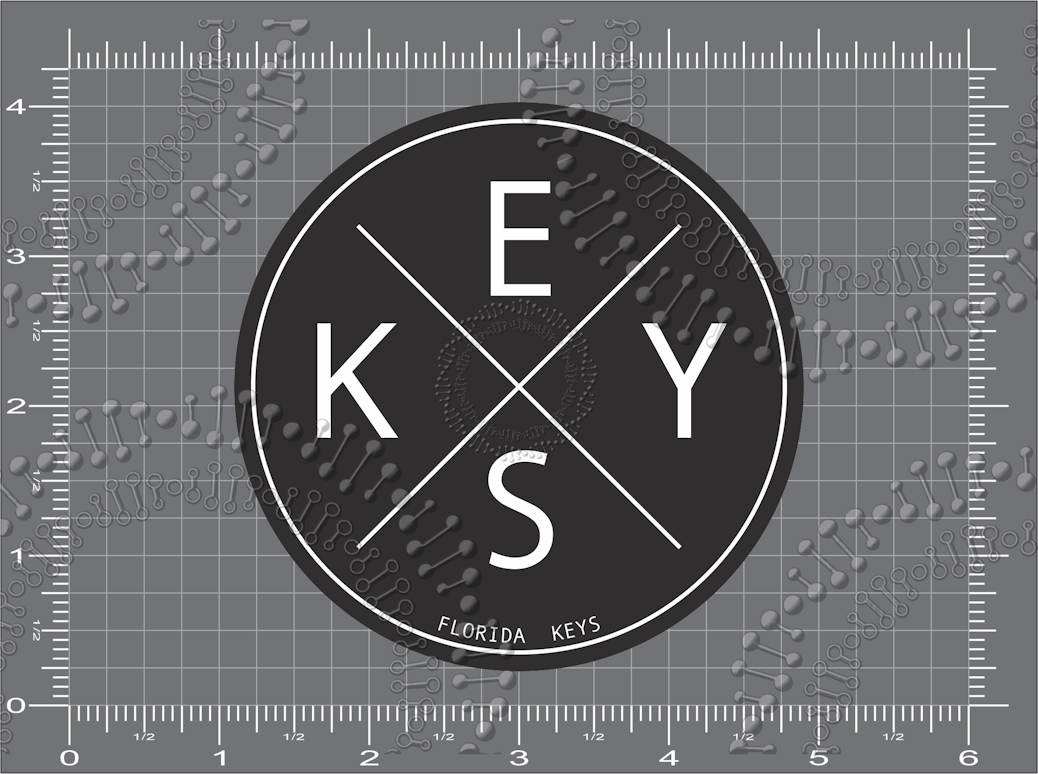 Florida Keys - Keys Black X Decal