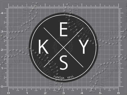 Florida Keys - Keys Black X Decal