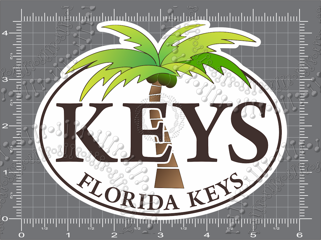 Florida Keys - Keys Palm Tree Decal