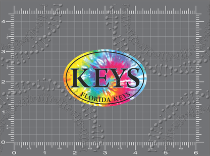 Florida Keys - Keys Tie Dye Decal