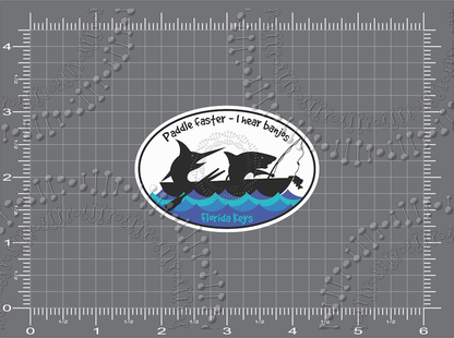 Florida Keys - Paddle Faster - I Hear Banjos Decal