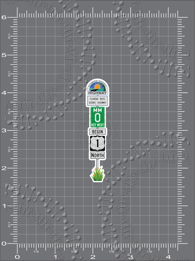 Florida Keys - Road Sign Decal