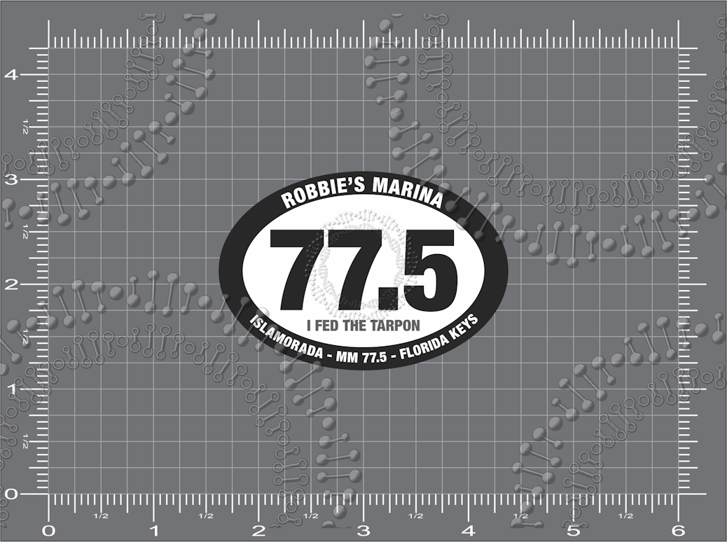 Florida Keys - Robbies 77.5 Decal