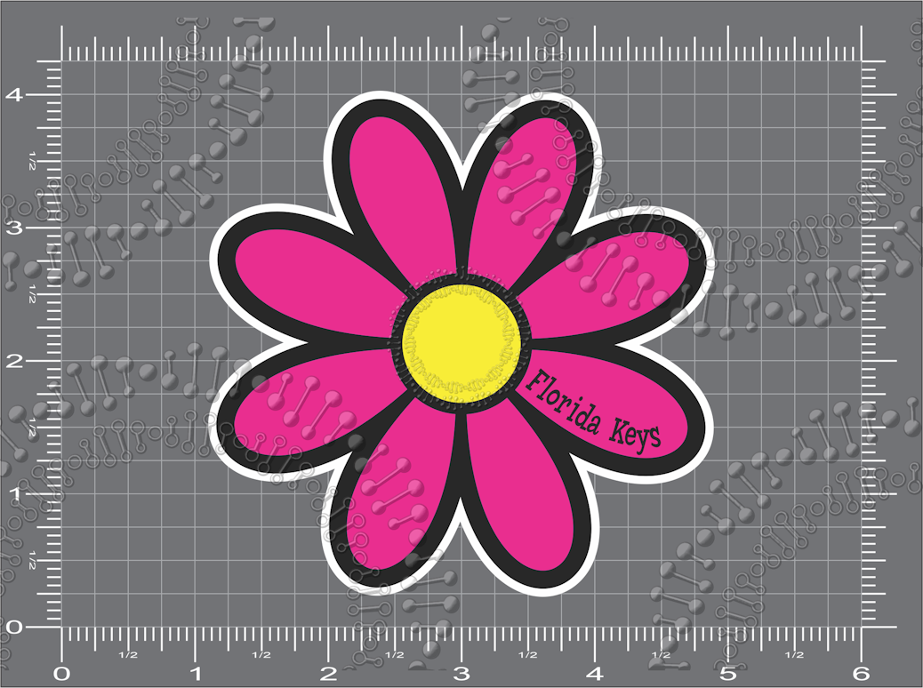 Florida Keys, Pink Daisy Decal