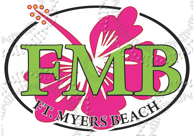 Fort Meyers Beach, FL - FMB Hibiscus Decal
