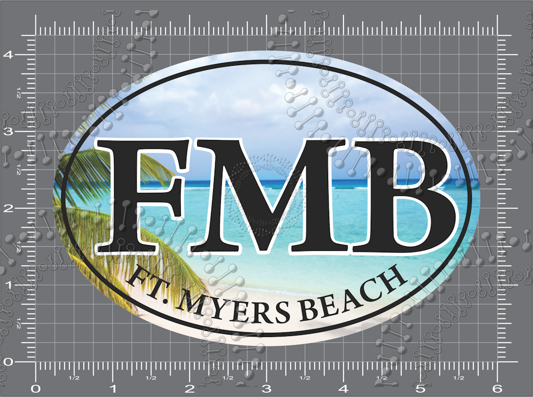 Fort Myers Beach, FL - FMB Beach Decal