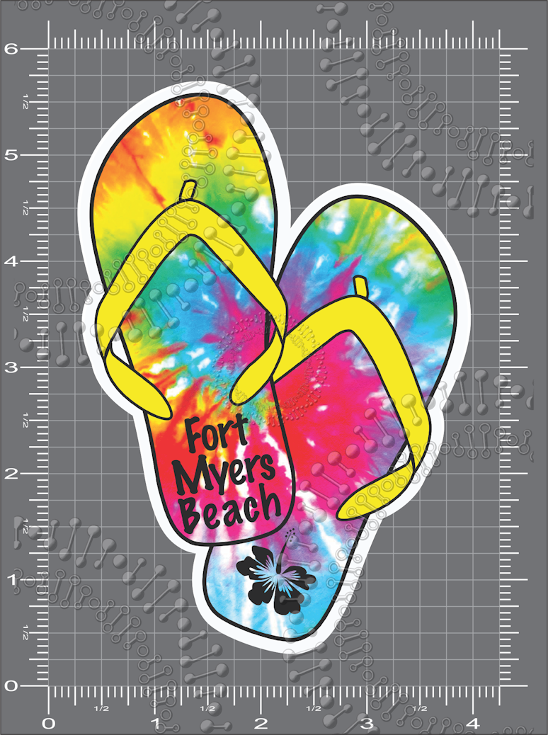 Fort Myers Beach, FL - Sandals Decal