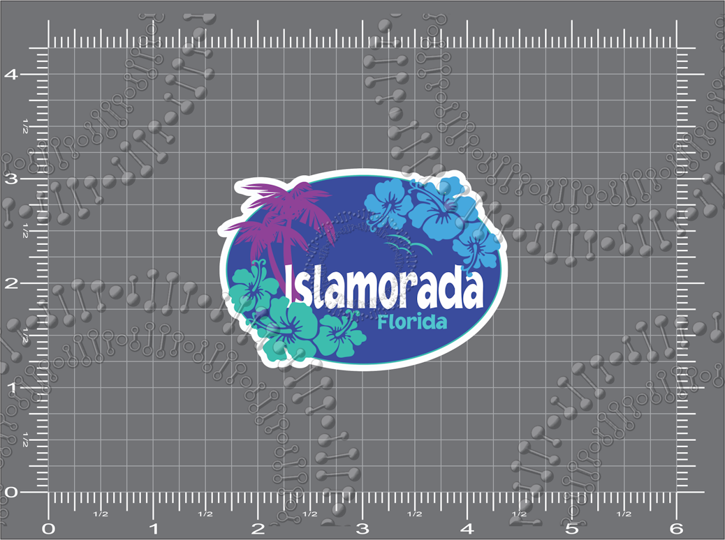 Islamorada, FL - Aloha Blue Islamorada Decal