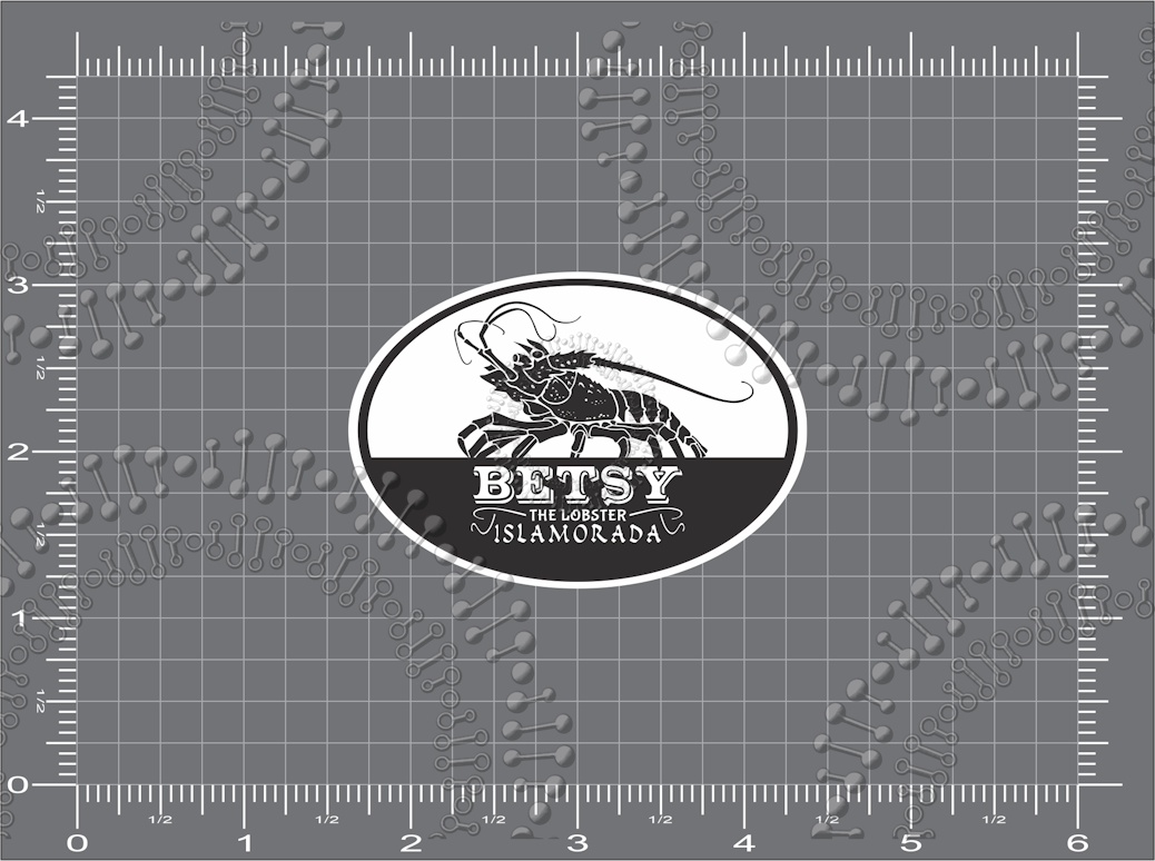 Islamorada, FL - Betsy the Lobster - Black Decal