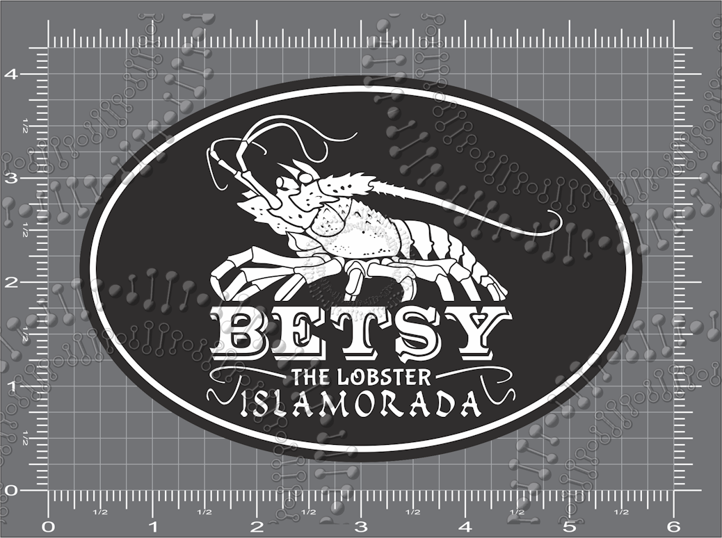 Islamorada, FL - Betsy the Lobster Black Oval