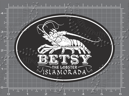 Islamorada, FL - Betsy the Lobster Black Oval