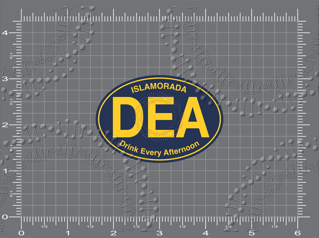 Islamorada, FL - DEA Drink Every Afternoon Decal
