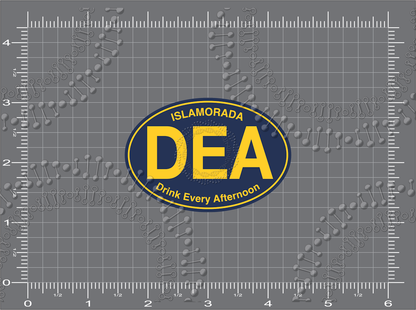 Islamorada, FL - DEA Drink Every Afternoon Decal