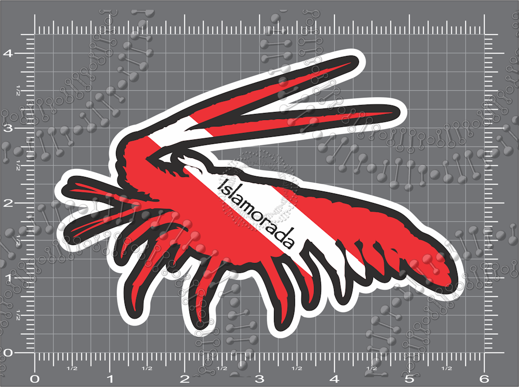 Islamorada, FL - Dive Lobster Decal