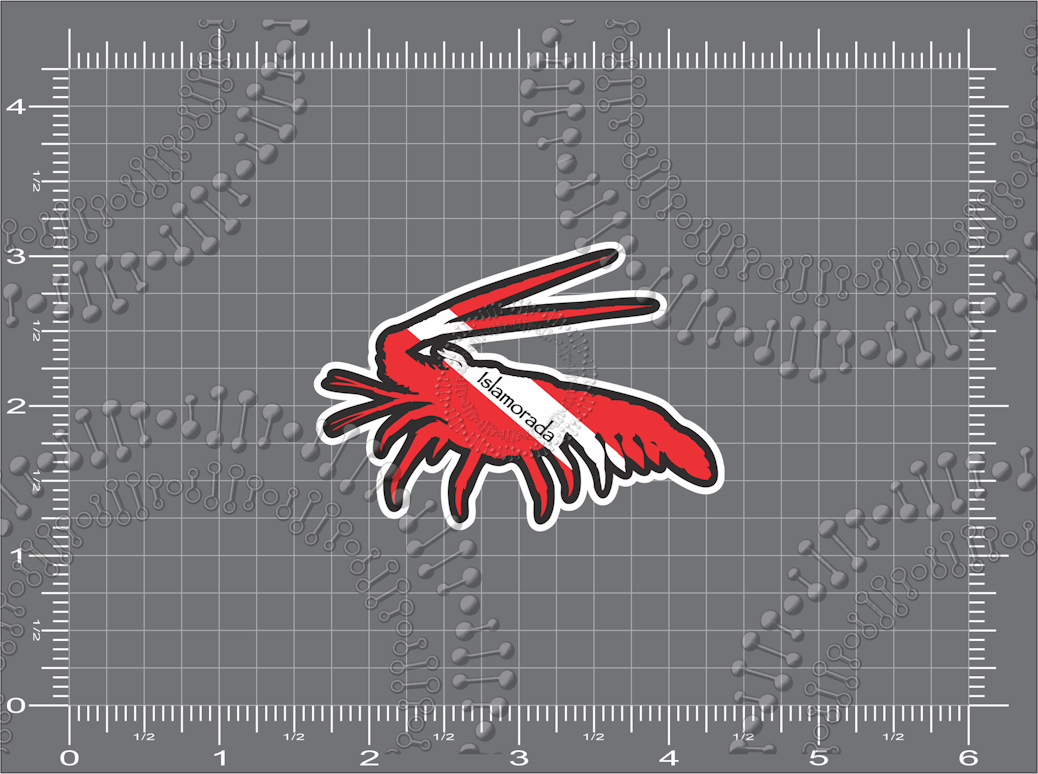 Islamorada, FL - Dive Lobster Decal