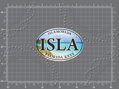 Islamorada, FL - ISLA Beach Decal