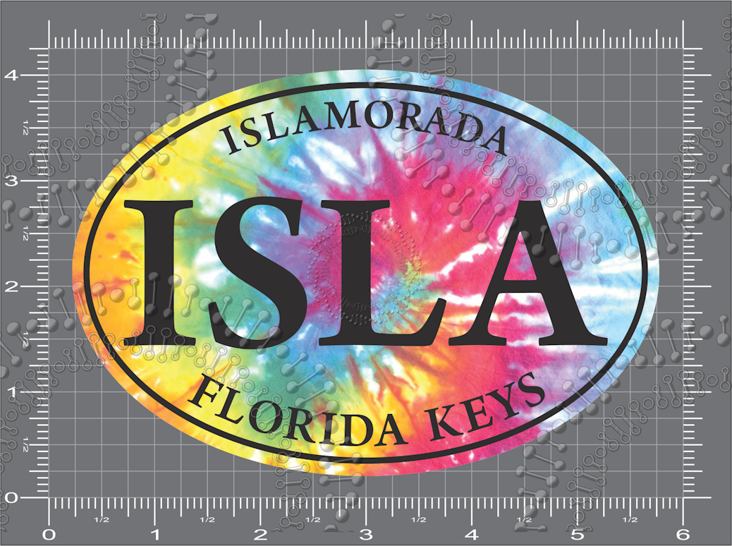 Islamorada, FL - Isla Tie Dye Decal