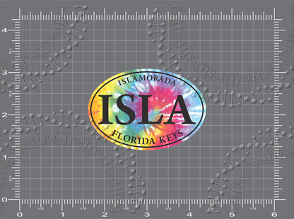 Islamorada, FL - Isla Tie Dye Decal