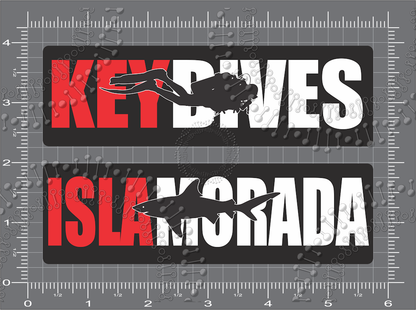 Islamorada, FL - Key Dives and  Islamorada Decal