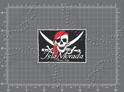 Islamorada, FL - Pirate Flag Decal