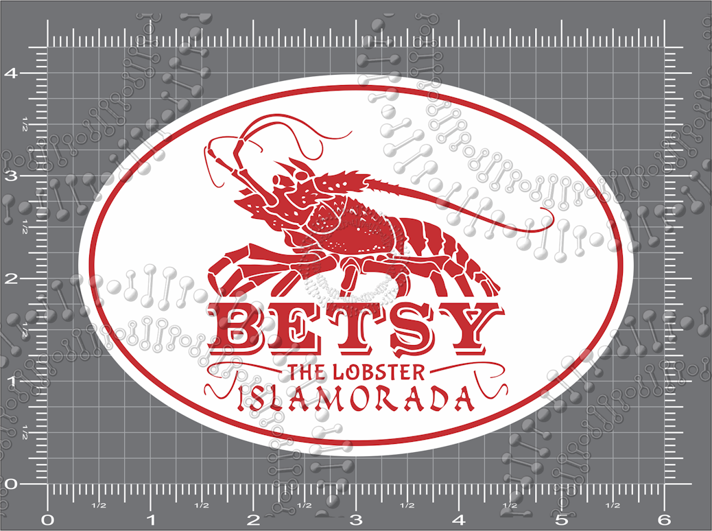 Islamorada, FL - Red Betsy the Lobster Decal