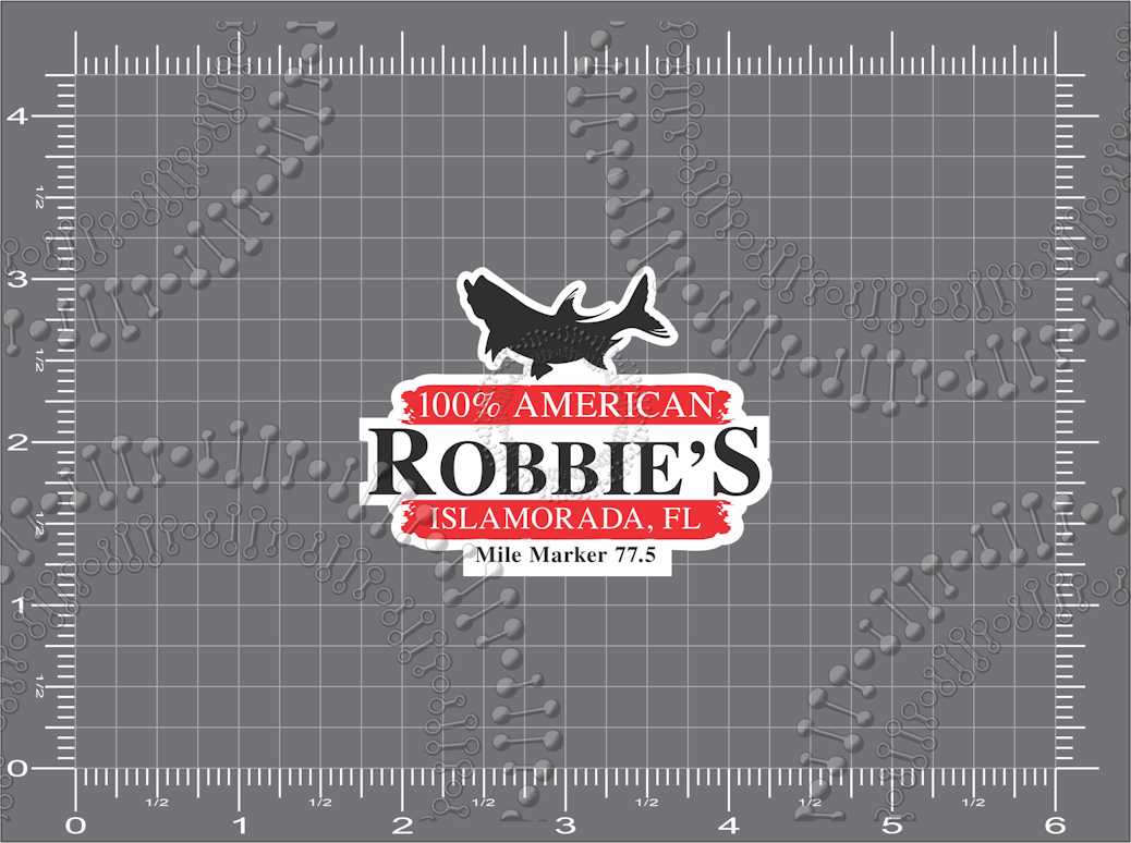 Islamorada, FL - Robbies 100_ American with Black Fish Decal