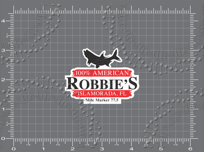 Islamorada, FL - Robbies 100_ American with Black Fish Decal