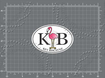 Key Biscayne, FL - KB with Flamingo Decal