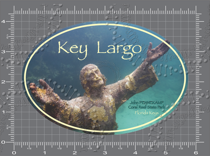 Key Largo, FL - Christ of the Abyss Decal