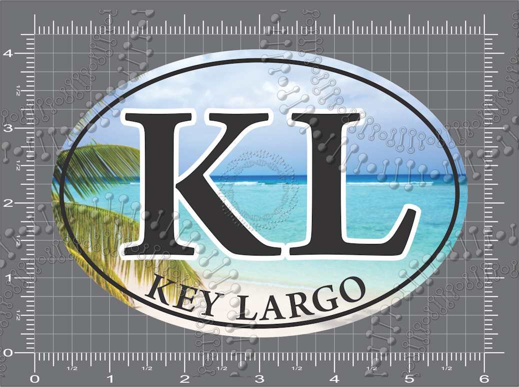 Key Largo, FL - KL Beach Decal