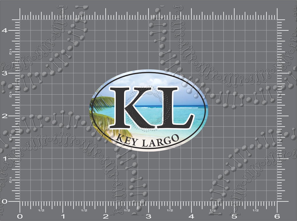Key Largo, FL - KL Beach Decal