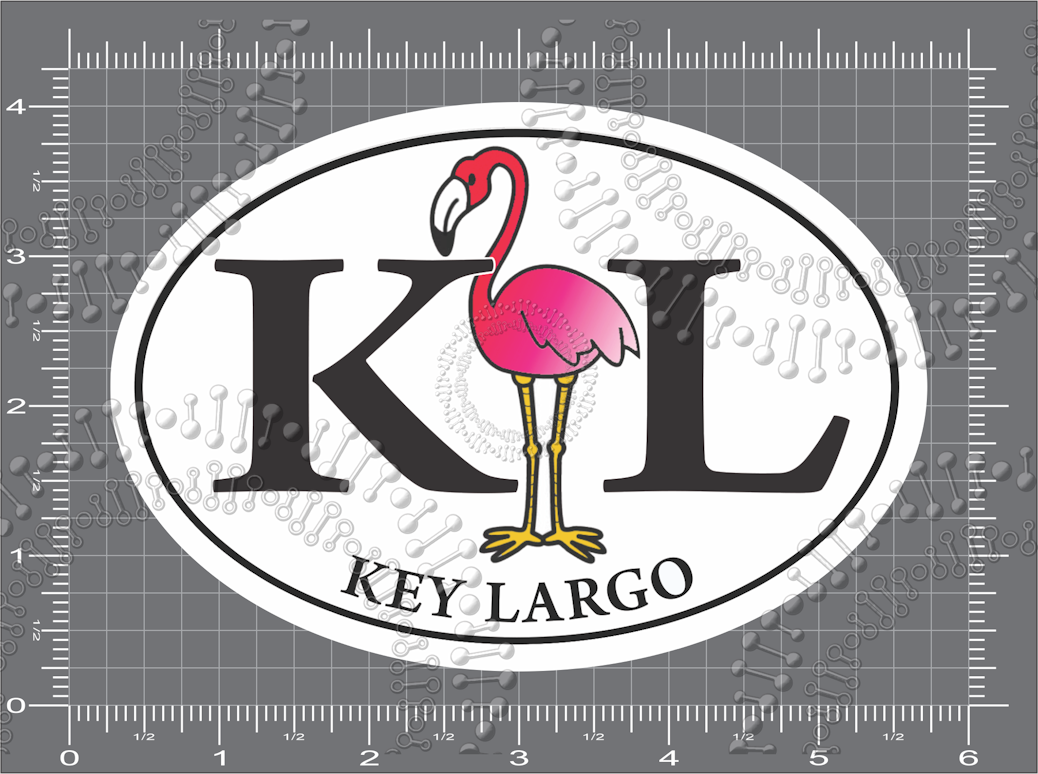 Key Largo, FL - KL Flamingo Decal