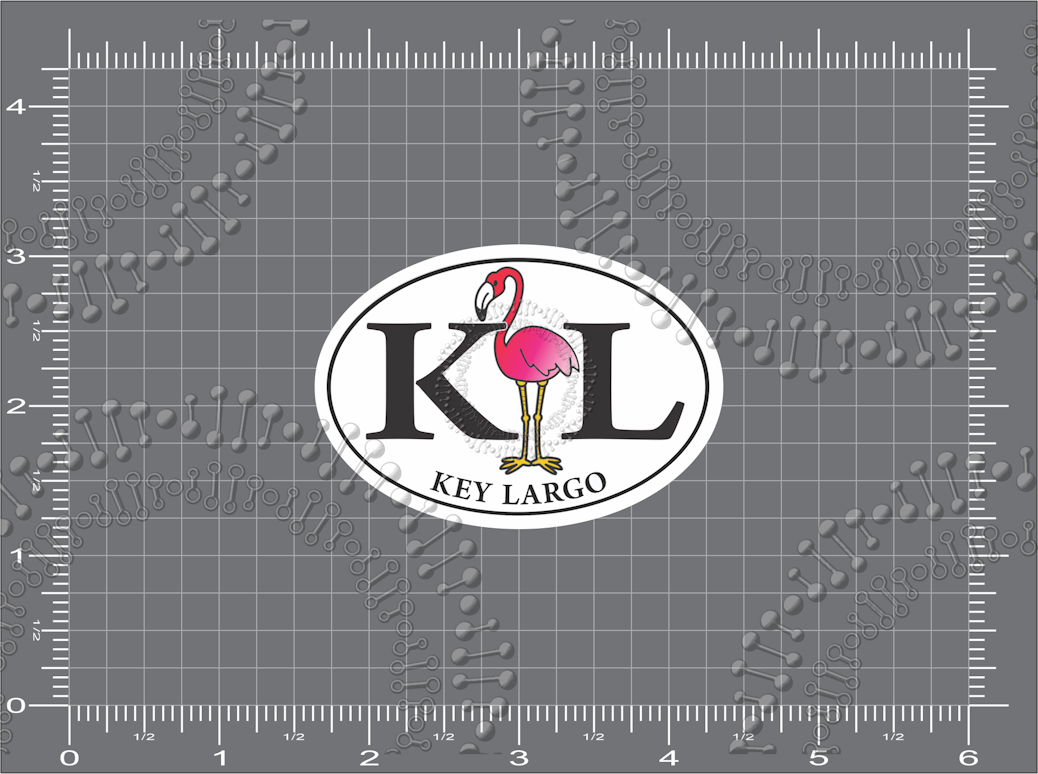 Key Largo, FL - KL Flamingo Decal